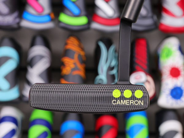 scotty cameron tour only black sss deep milled newport fastback xperimental prototype circle t putter with plumber neck and copper tungsten ct weights golf club