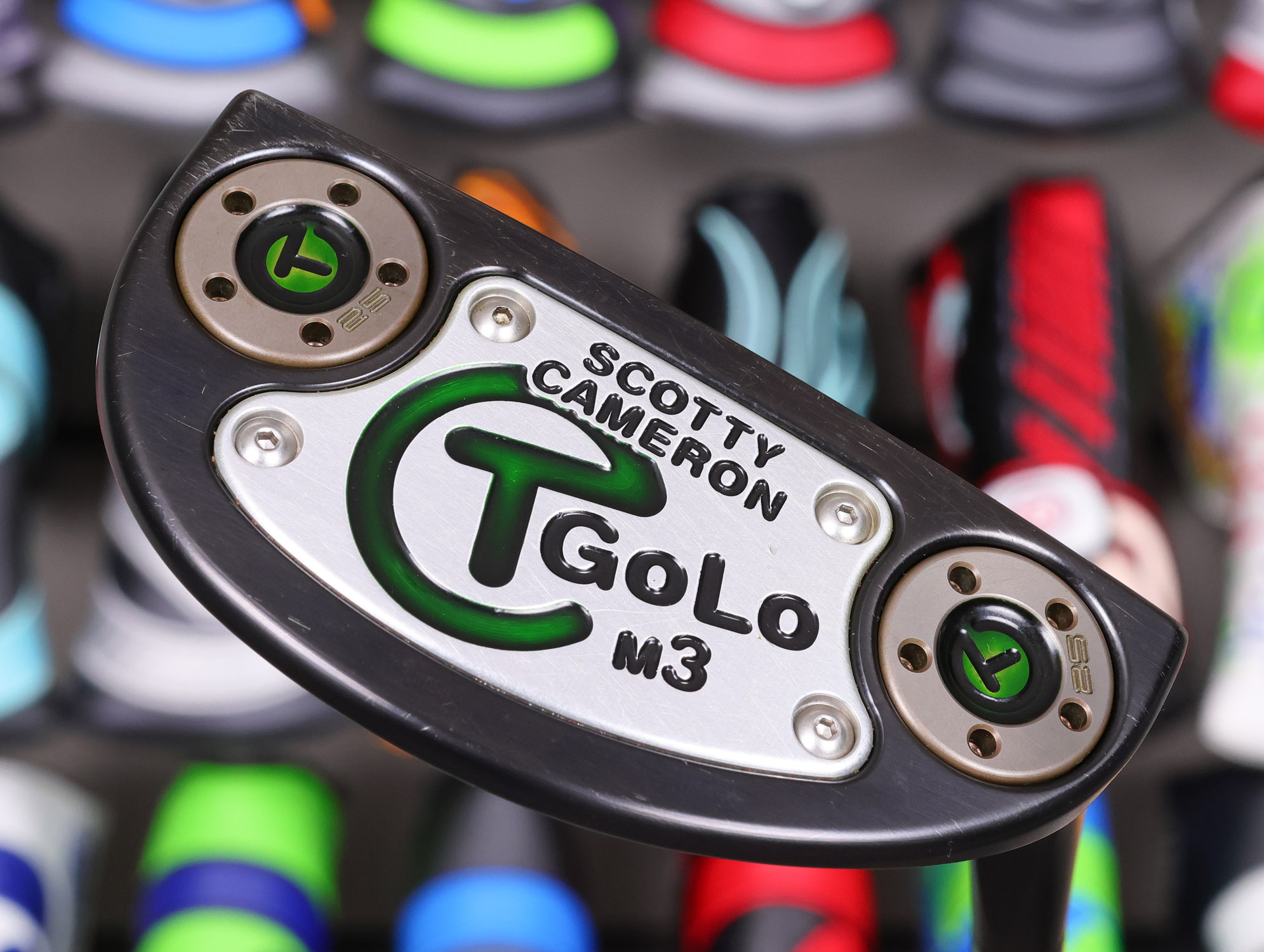 scotty cameron tour only black sss golo m3 circle t 370g with black shaft top line and copper tungsten circle t weights golf club