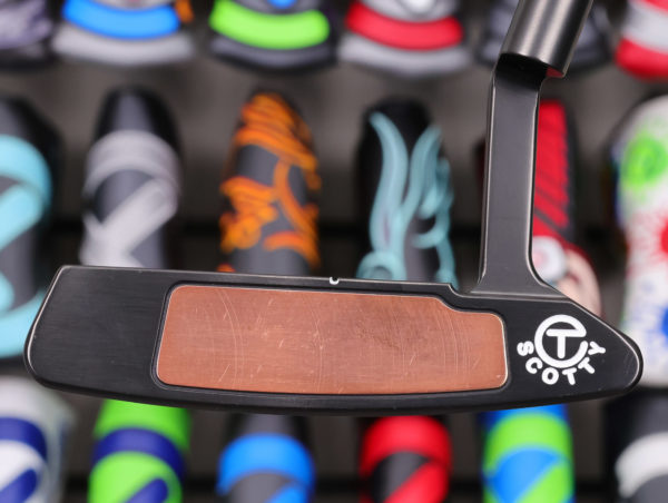 scotty cameron tour only black t10 newport 2 circle t 350g putter with top line and black elastomer golf club