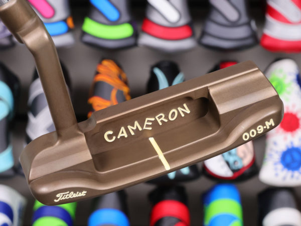 scotty cameron tour only carbon steel hand brown finish masterful 009m circle t 350g putter with jackpot johnny stamp and jumbo scotty cameron on face golf club