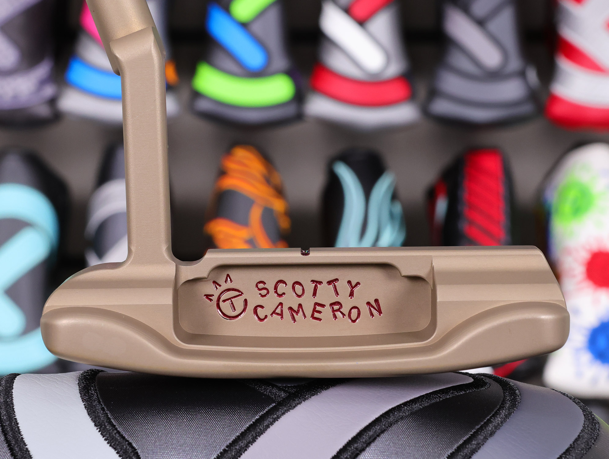 scotty cameron tour only chromatic bronze gss masterful 009m circle t 350g putter with hammer stamp and top line golf club