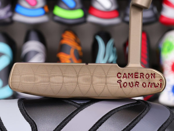scotty cameron tour only chromatic bronze gss masterful 009m circle t 350g putter with hammer stamp and top line golf club
