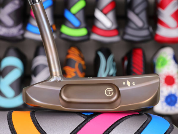 scotty cameron tour only craftsman pocketback chromatic bronze blue 350g circle t with welded 1.5 round neck and sight circle golf club