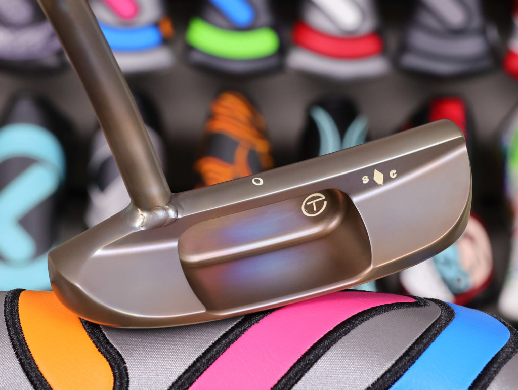 scotty cameron tour only chromatic bronze blue craftsman pocketback with welded 1.5 pipe neck and sight circle golf club