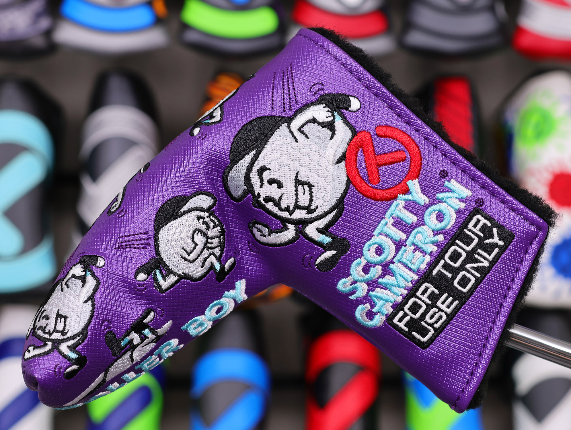 scotty cameron tour only purple baller boy circle t blade putter headcover