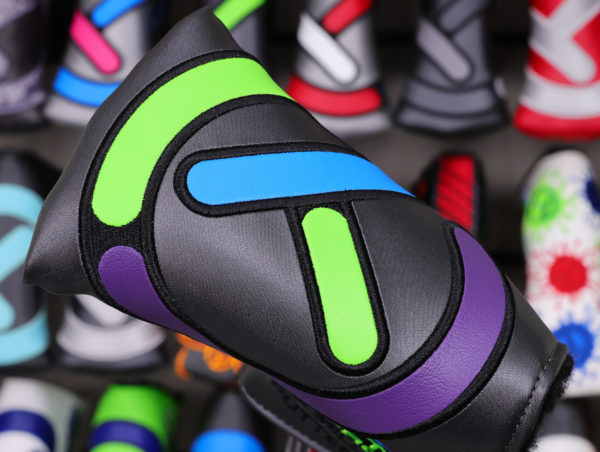 Scotty Cameron Tour Only Purple/Blue/Lime "Stick-Figure" Industrial Circle T Mid Mallet Headcover