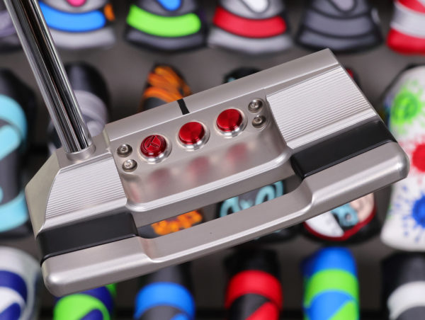 scotty cameron tour only sss squareback studio style circle t 360g putter with carbon steel chain link milled insert and top line golf club