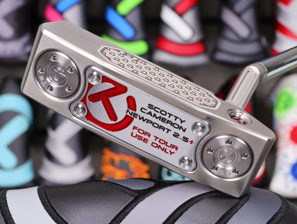 scotty cameron tour only studio style newport 2.5+ plus circle t 360g putter with i beam jet neck and chain link milled carbon steel insert golf club