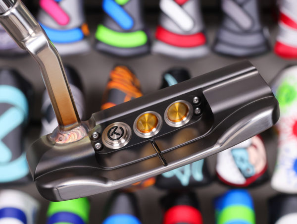 scotty cameron tour only two tone black and sss concept 1 prototype circle t 360g putter with chromatic bronze gss insert and welded and polished plumber neck golf club