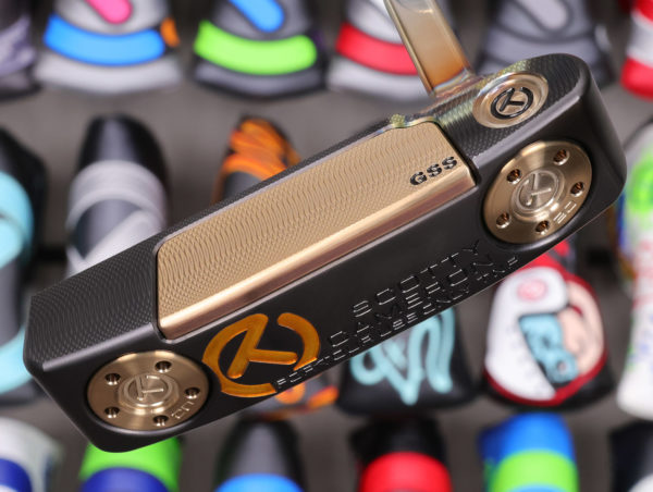 scotty cameron tour only two tone black and sss concept 1 prototype circle t 360g putter with chromatic bronze gss insert and welded and polished plumber neck golf club