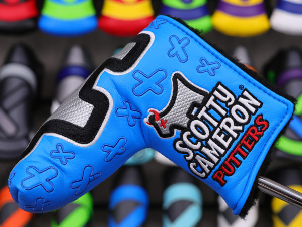scotty cameron blue and silver industrial junk yard dog custom shop blade headcover