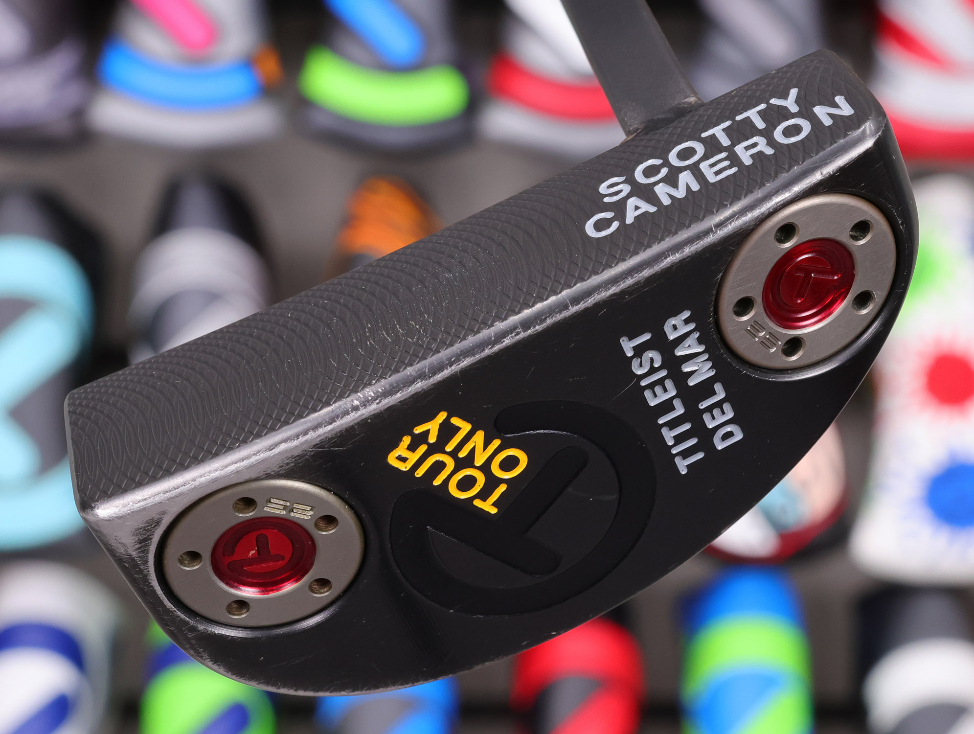 scotty cameron tour only black deep milled sss california del mar circle t putter with copper tungsten ct weights golf club