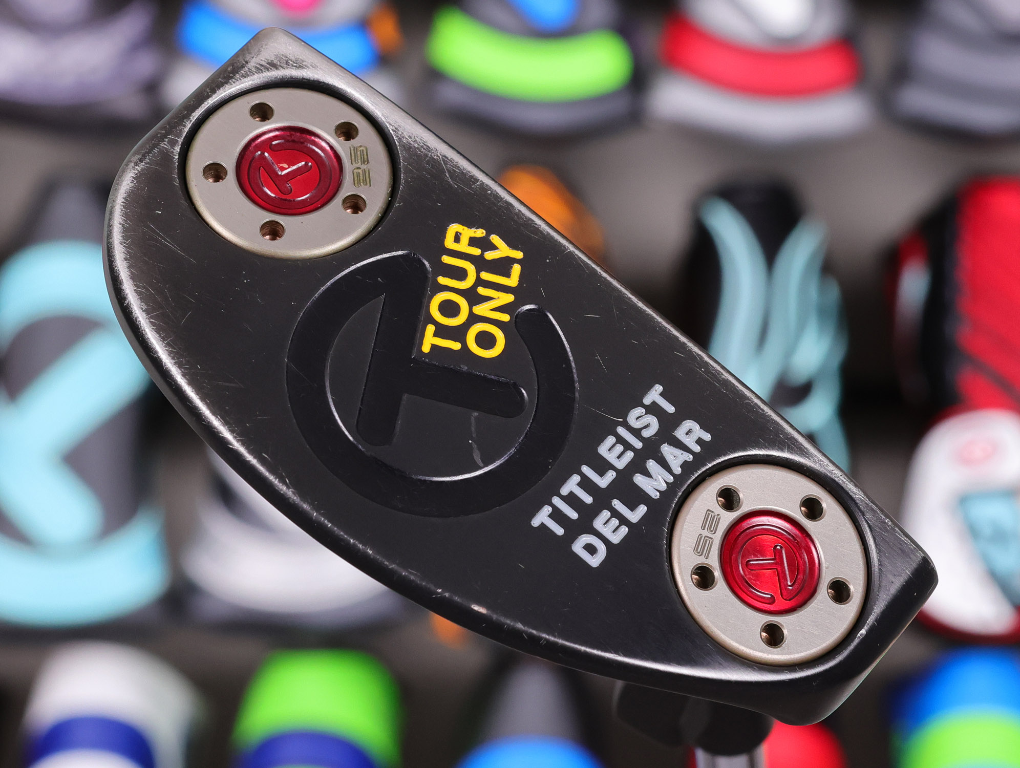 scotty cameron tour only black deep milled sss california del mar circle t putter with copper tungsten ct weights golf club
