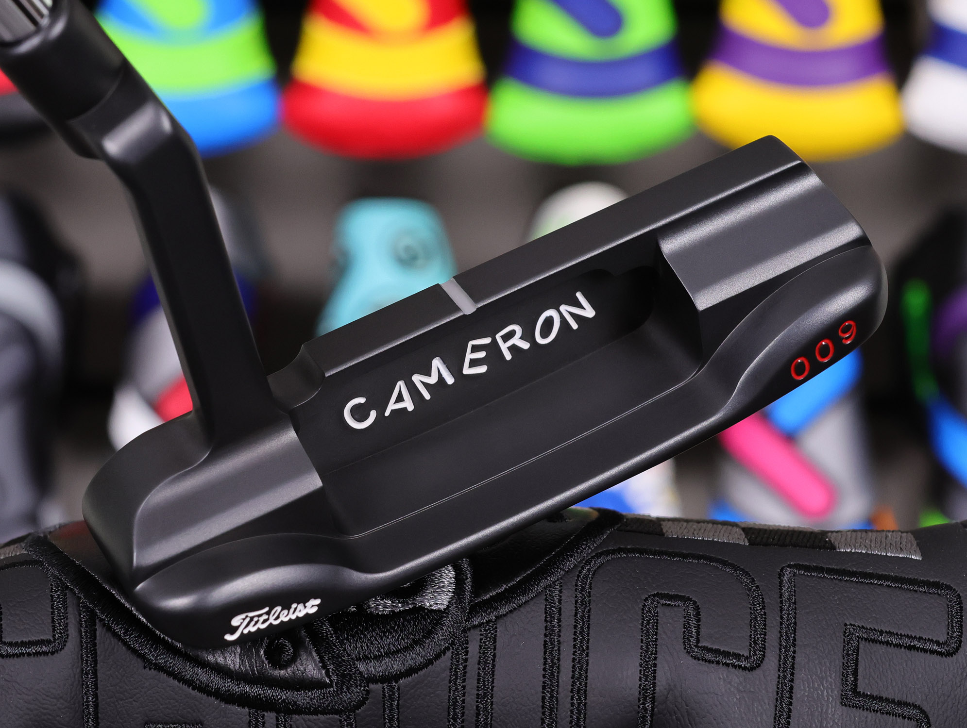 scotty cameron tour only 3x black carbon 009 prototype circle t 330g putter with top line