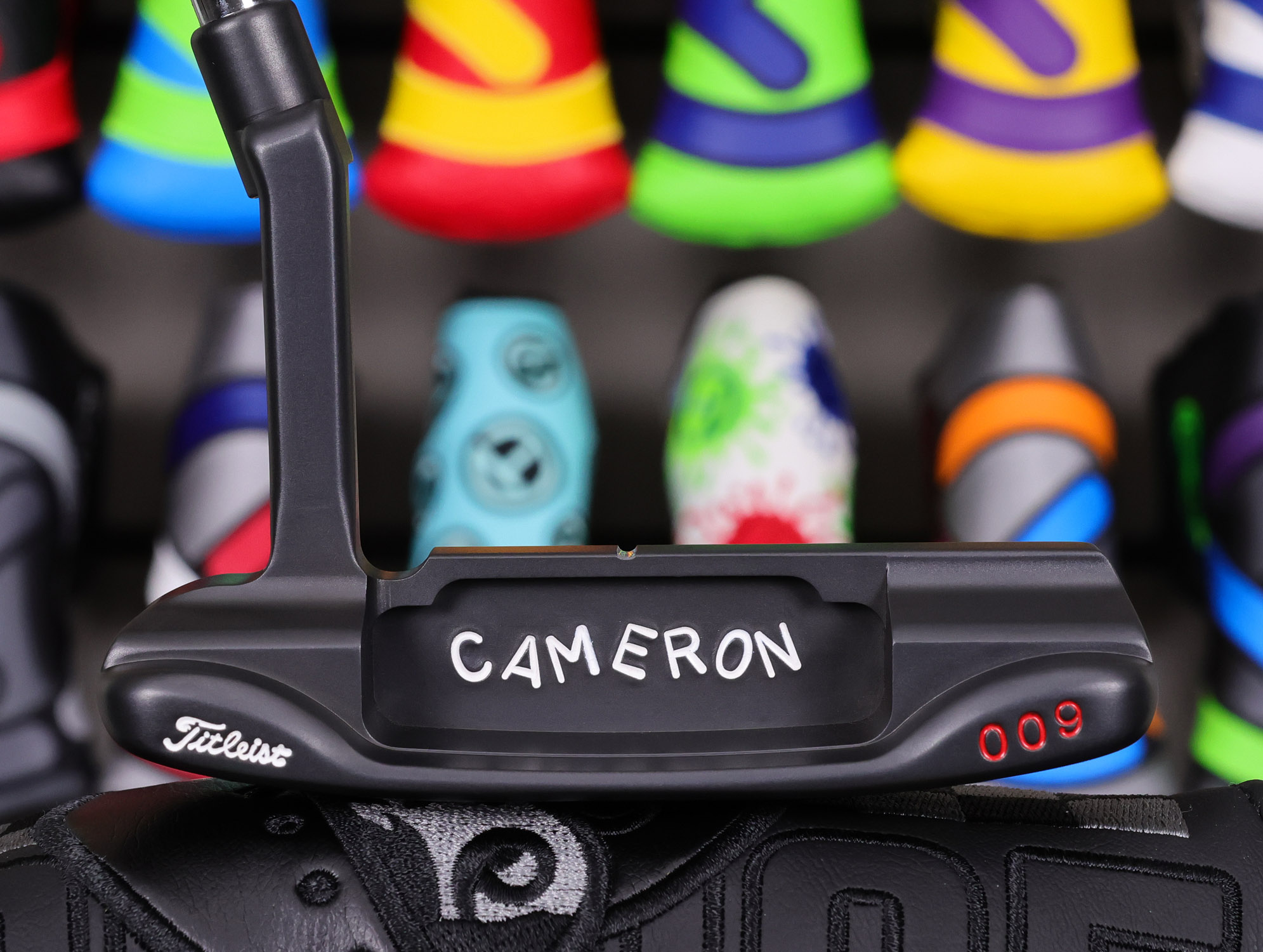 scotty cameron tour only 3x black carbon 009 prototype circle t 330g putter with top line