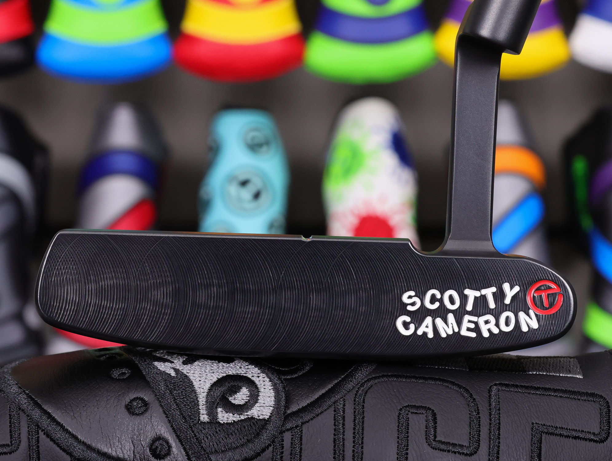 scotty cameron tour only 3x black carbon 009 prototype circle t 330g putter with top line