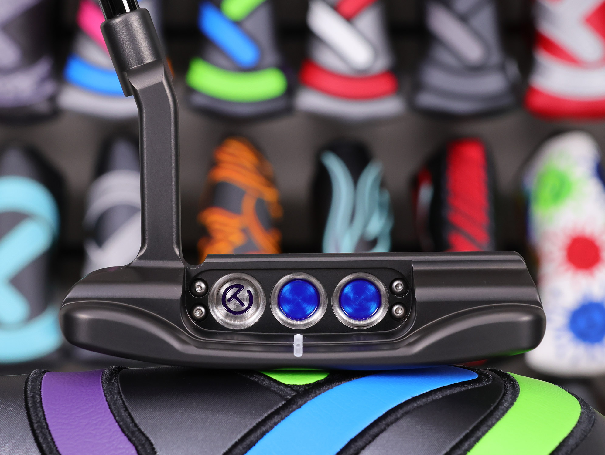 scotty cameron tour only chromatic blue gss insert black tnp newport select circle t 360g putter with black shaft golf club