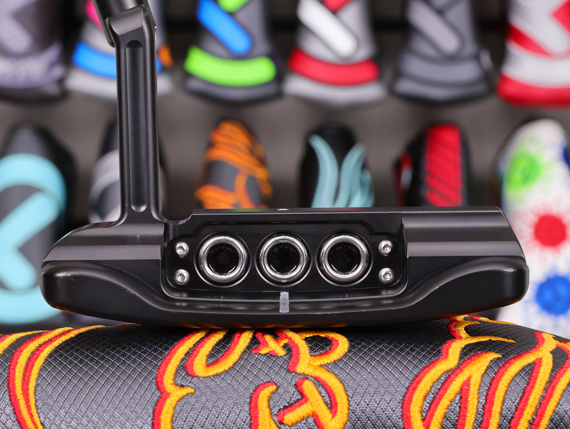 scotty cameron tour only black gss insert masterful super rat circle t 370g putter with sight dot and sight line golf club