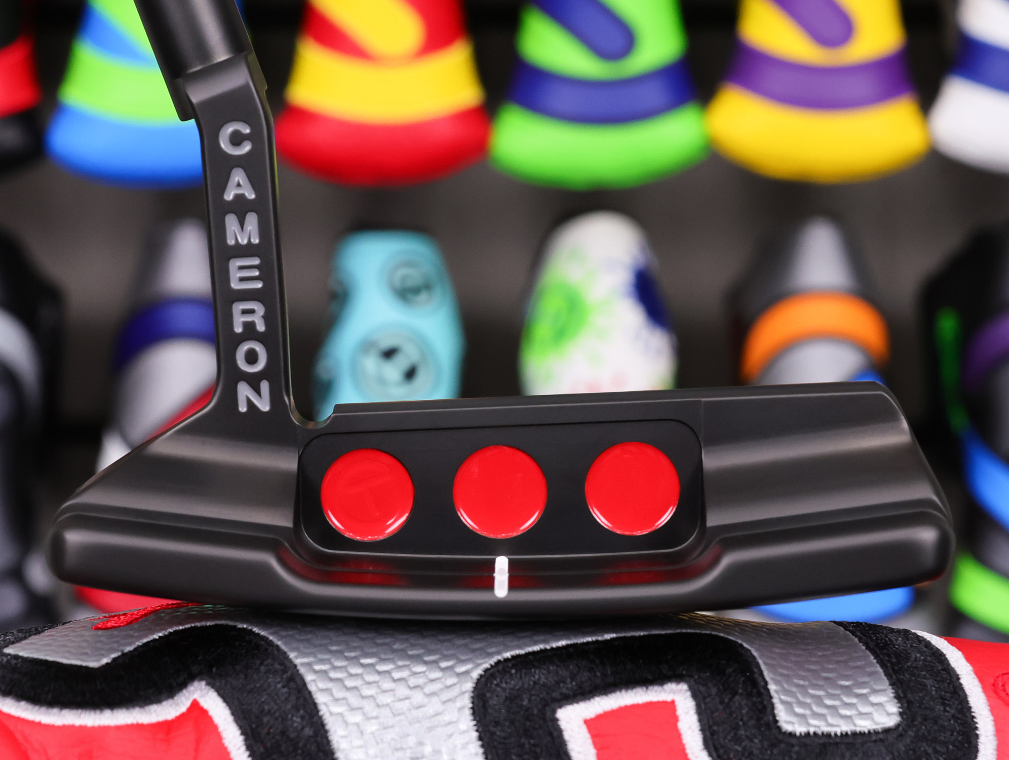 scotty cameron tour only black sss newport 2 studio select circle t 360g putter with cherry bombs golf club