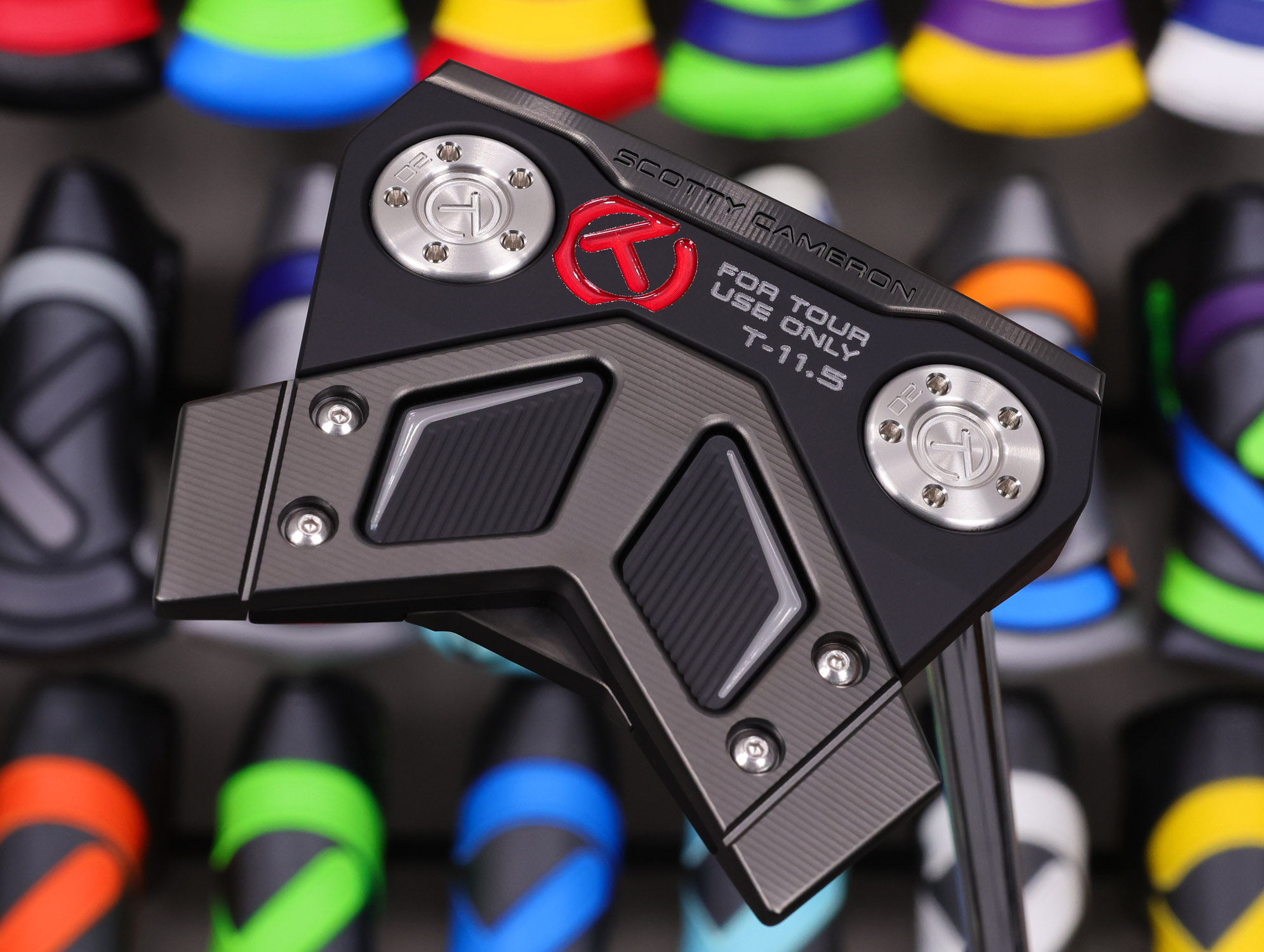 scotty cameron tour only black sss phantom t11.5 circle t 360g putter with i beam jet neck and long sight line golf club