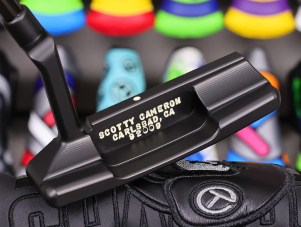 scotty cameron tour only black sss timeless tourtype circle t 350g putter with carlsbad ca 92009 stamping and black shaft golf club