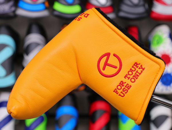 scotty cameron for tour use only yellow studio design circle t blade putter headcover