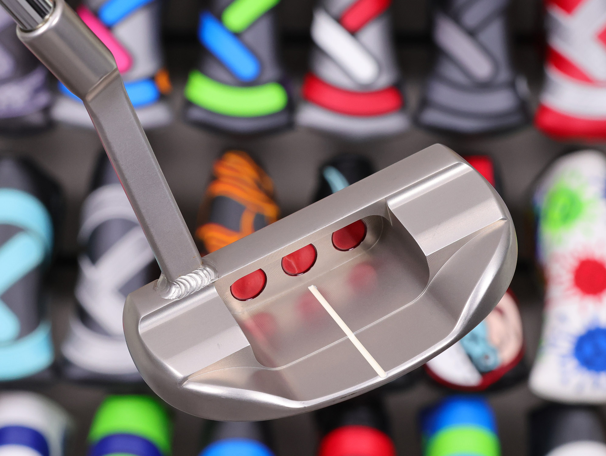scotty cameron tour only sss fastback xperimental prototype welded mid slant neck circle t putter with tungsten ct weights golf club
