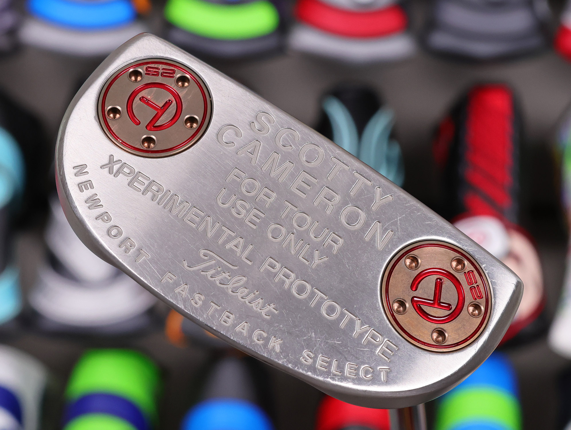 scotty cameron tour only sss fastback xperimental prototype welded mid slant neck circle t putter with tungsten ct weights golf club
