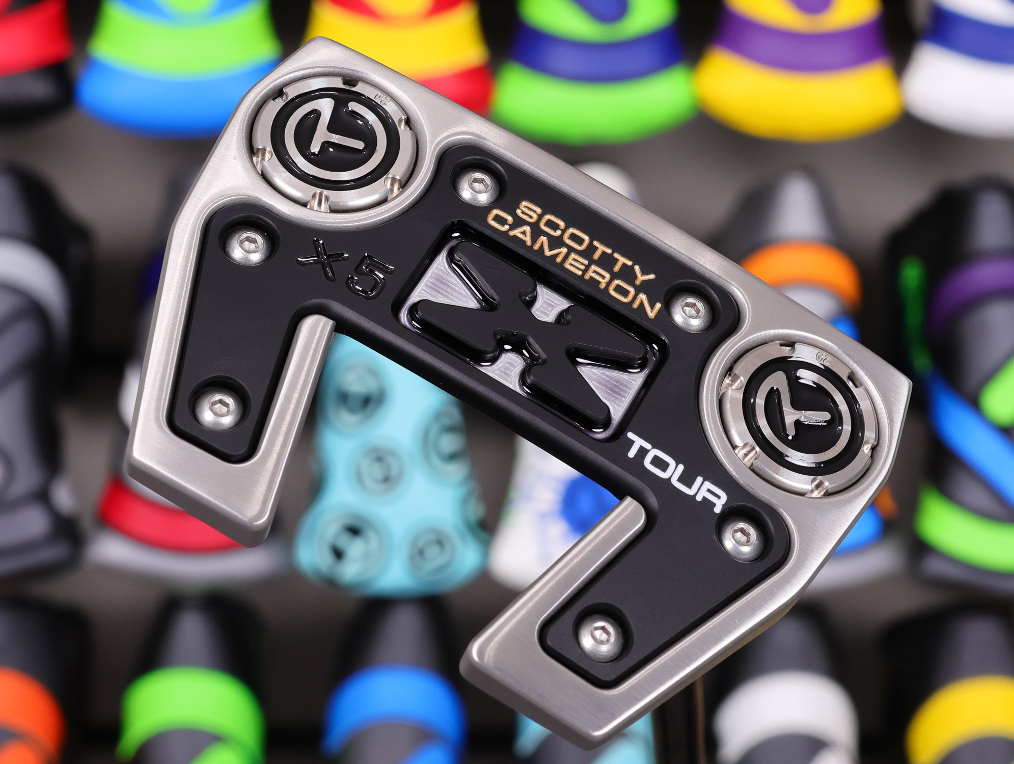 scotty cameron tour only sss futura x5 circle t 360g putter with black shaft knucklehead neck golf club