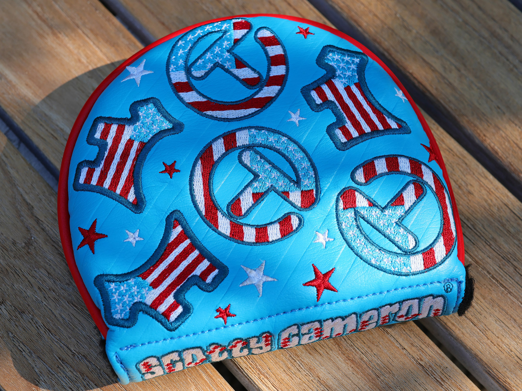 scotty cameron for tour use only 2026 blue usa scotty dog flags centershaft design circle t mid round headcover