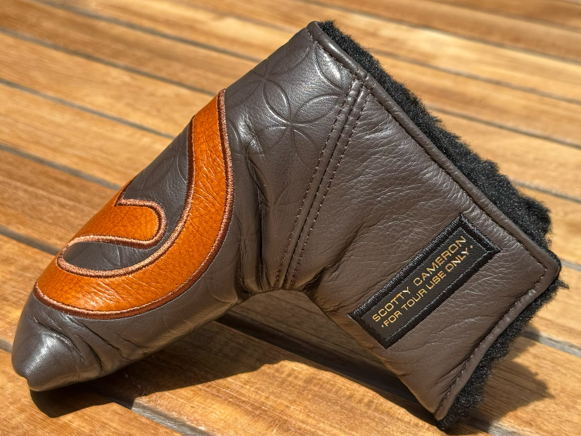 scotty cameron for tour use only vault exclusive dark brown genuine leather industrial circle t blade headcover