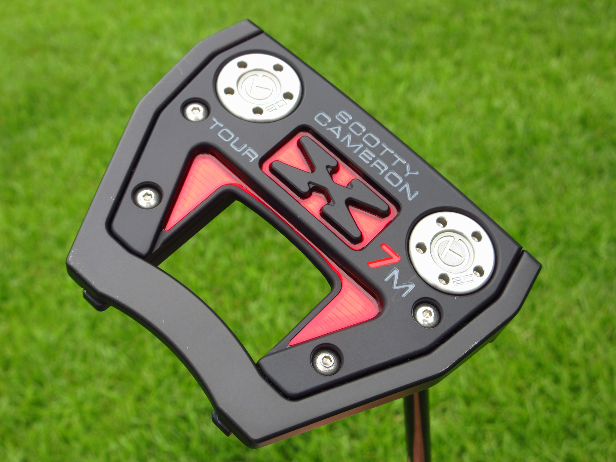 scotty cameron tour only black futura x 7m circle t mallet putter with top line and sight rails golf club