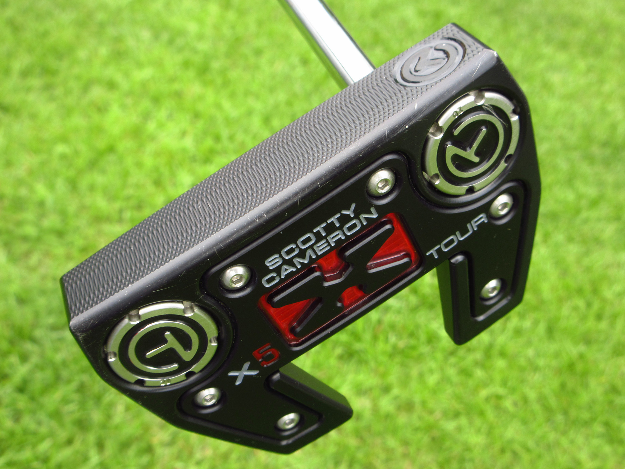 scotty cameron tour only black sss futura x5 circle t putter with black shaft and deluxe ct weights golf club
