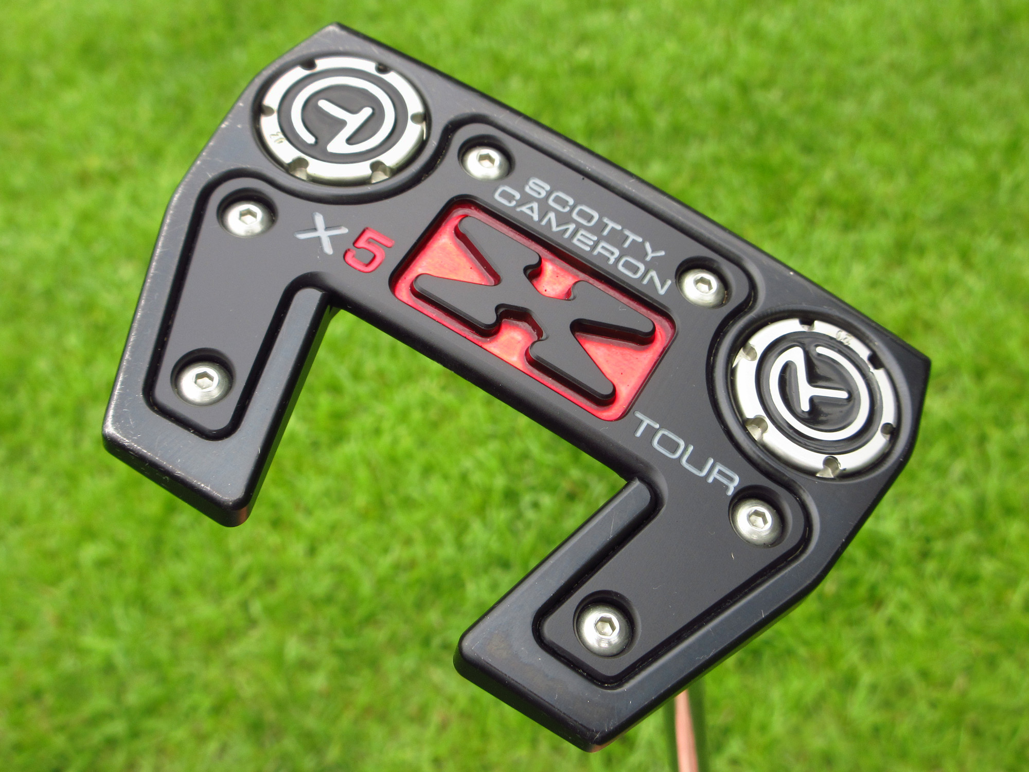 scotty cameron tour only black sss futura x5 circle t putter with black shaft and deluxe ct weights golf club