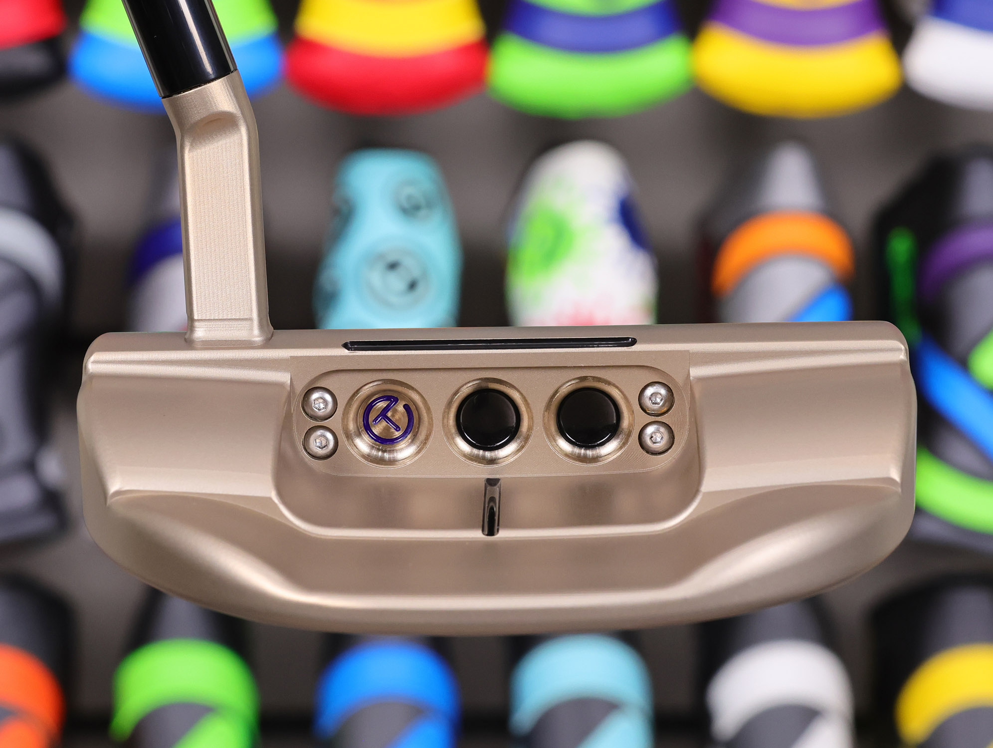 scotty cameron tour only chromatic bronze fastback tfb 1.5 select circle t 360g putter with t line alignment and black shaft golf club