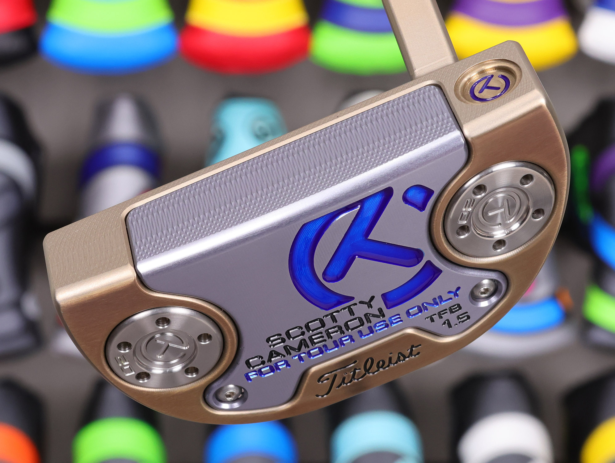 scotty cameron tour only chromatic bronze fastback tfb 1.5 select circle t 360g putter with t line alignment and black shaft golf club
