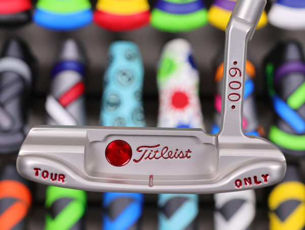 scotty cameron tour only lh left hand sss 009 prototype circle t 350g putter with single milled cherry bomb and script titleist stamp golf club