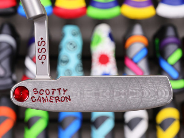scotty cameron tour only lh left hand sss 009 prototype circle t 350g putter with single milled cherry bomb and script titleist stamp golf club