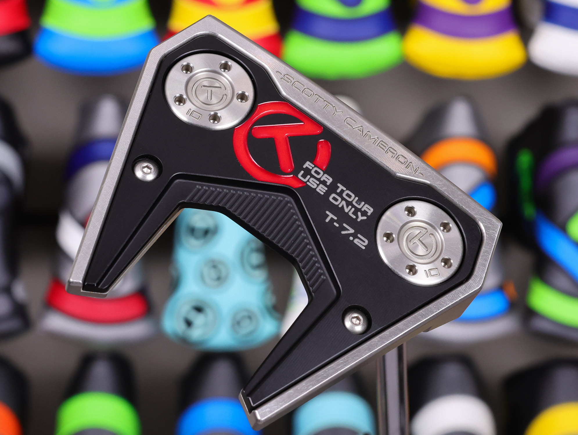 scotty cameron tour only sss phantom t7.2 circle t 360g putter with welded plumber neck and top line golf club