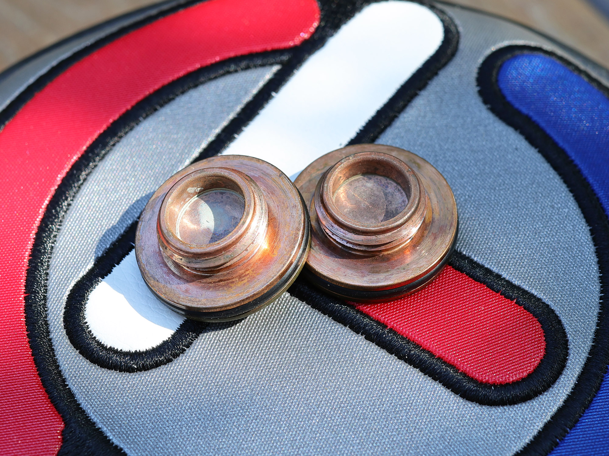 Scotty Cameron FASTBACK/SQUAREBACK Tour Only 25 Gram COPPER/TUNGSTEN Translucent Red Circle T Select Putter Weights 25G – NARROW THREAD - Image 2