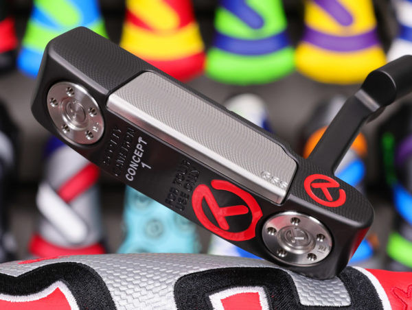 scotty cameron tour only gss insert black concept 1 newport select circle t 360g putter with red top line golf club
