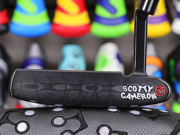 scotty cameron tour only brushed black carbon 009 circle t 350g putter with flying script titleist t stamps golf club