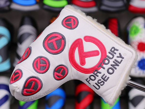Scotty Cameron Tour Only White & Pink Dancing Circle T Patches MID MALLET Headcover