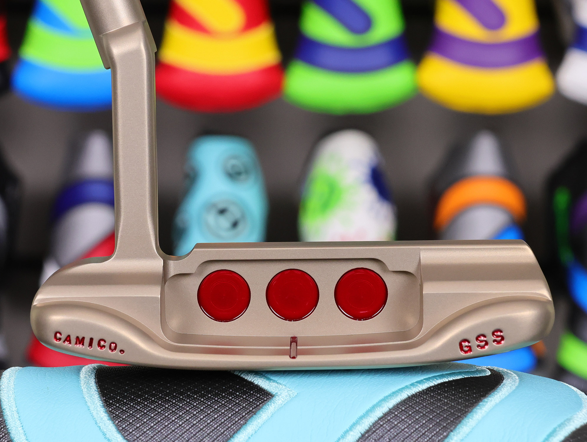 scotty cameron tour only deep milled chromatic bronze gss cameron and co newport circle t 350g putter with triple cherry bombs golf club