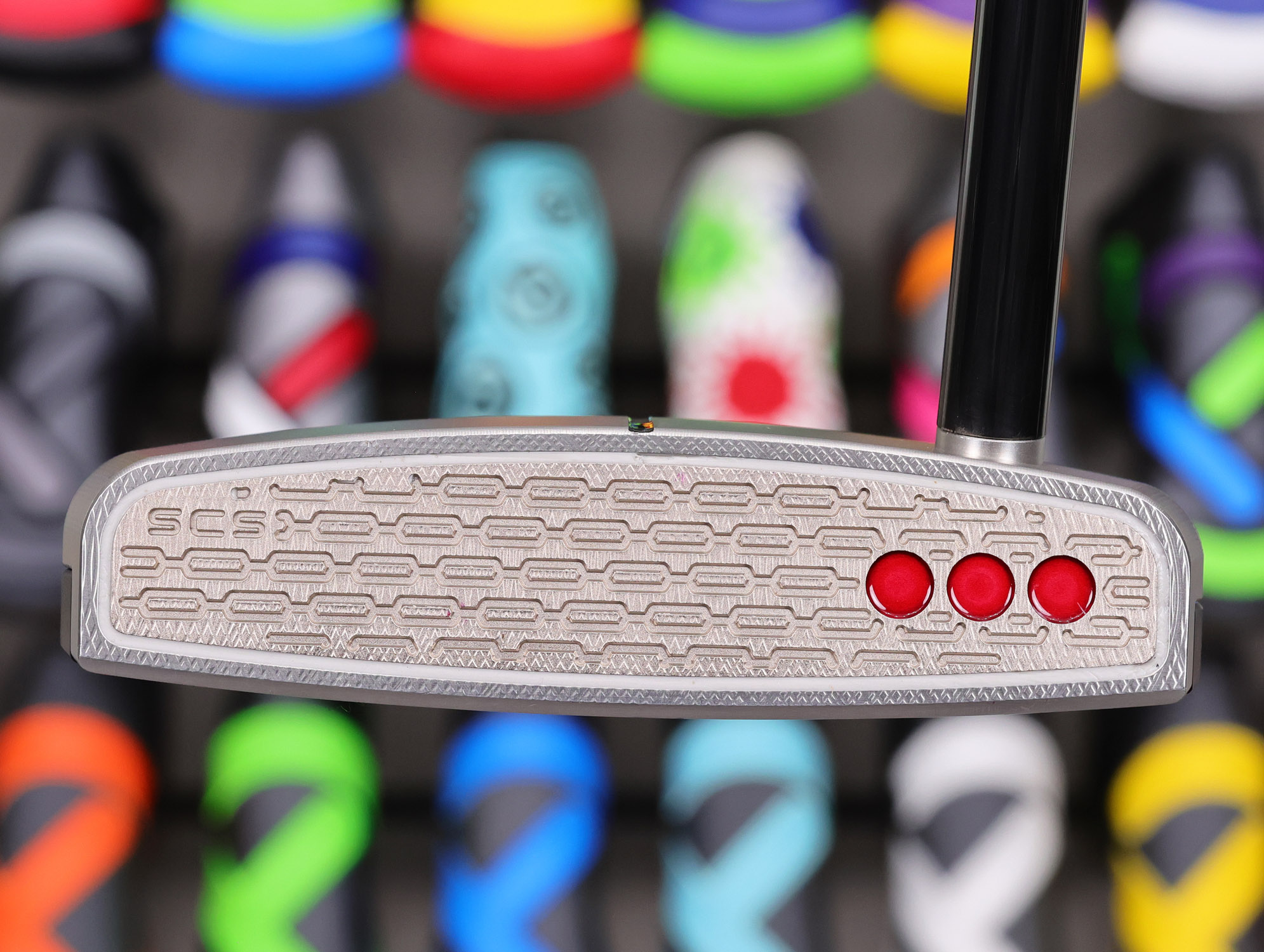 scotty cameron tour only xperimental prototype phantom t10 circle y 360g putter with chain link milled carbon steel insert and black shaft golf club