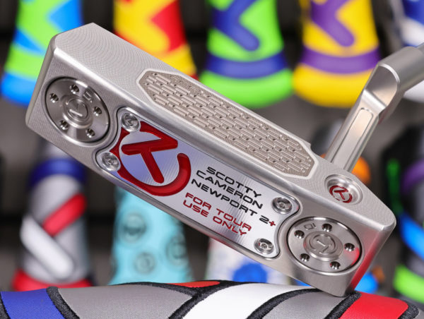 scotty cameron tour only sss newport 2 plus studio style circle t 360g putter with carbon steel chain link milled insert and sight dot golf club