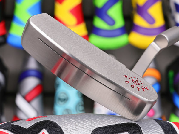scotty cameron tour only sss newport beach handstamped circle t putter with scotty dog stamp and sight dot golf club