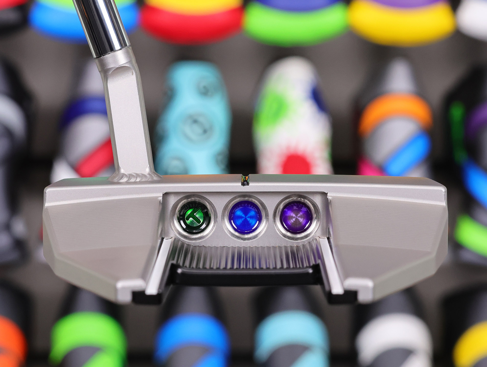 scotty cameron tour only sss phantom x t7.5 circle t 360g putter with welded flojet neck and purple baller boy circle t mid round headcover