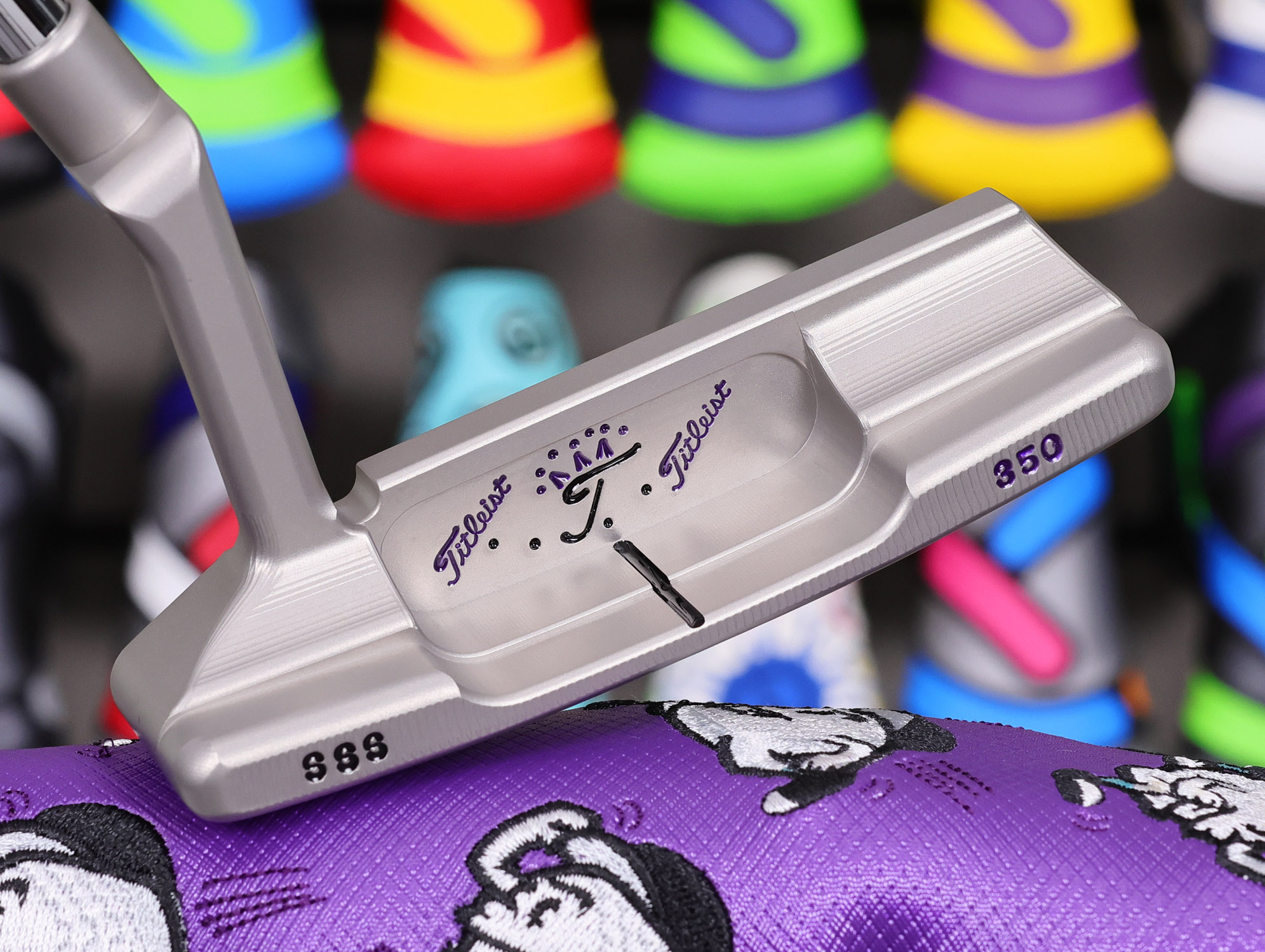 scotty cameron tour only sss timeless tourtype circle t 350g putter with script titleist and crowned flying t stamps golf club