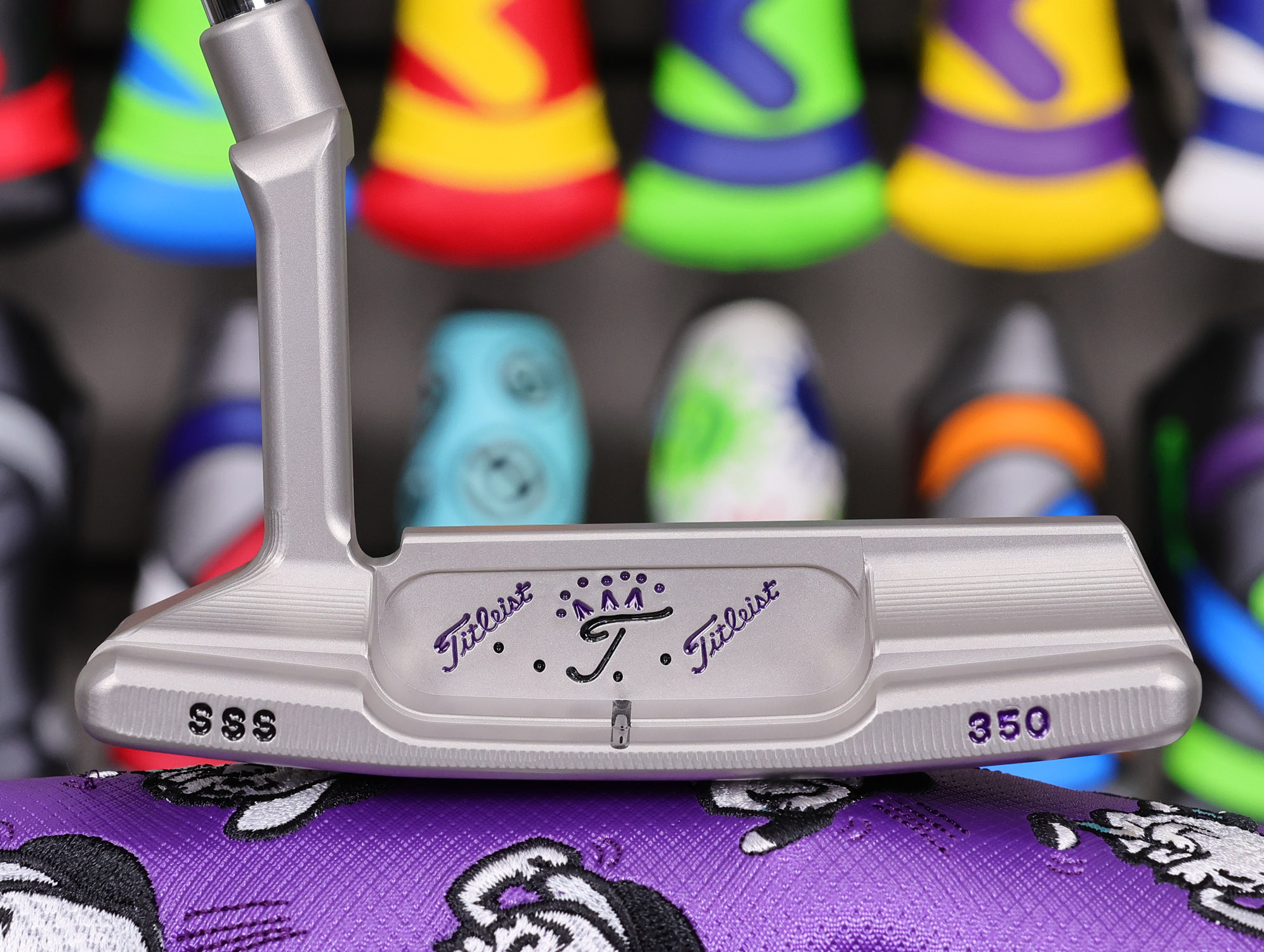 scotty cameron tour only sss timeless tourtype circle t 350g putter with script titleist and crowned flying t stamps golf club